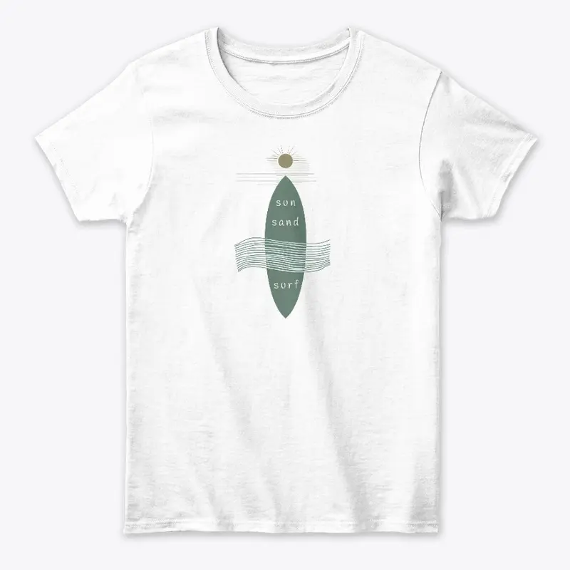 Sun, sand and surf minimal design Tee